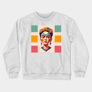 Frida's Childhood Palette: Colorful Illustration Crewneck Sweatshirt